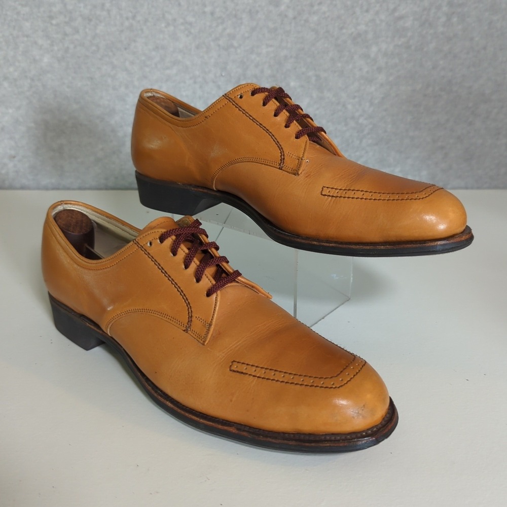 VTG FSP Femmes Sans Peur Musebeck Supreme Tan Leather Oxford Shoes Womens 9.5N